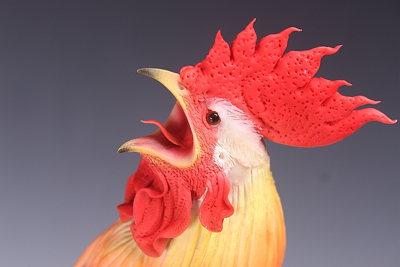 贺加贵面塑软陶雄鸡