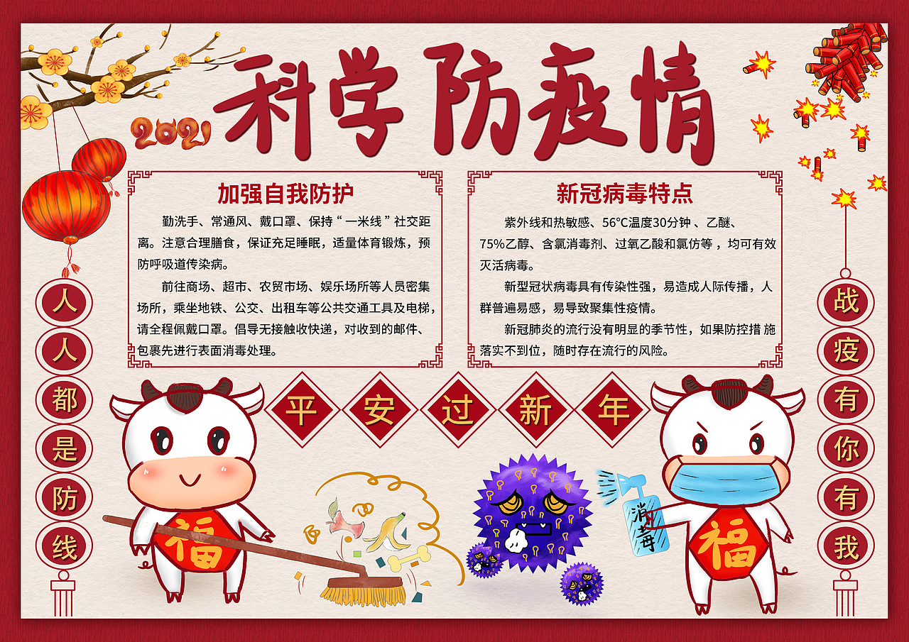2021科学防疫手抄报（图ZMjQyNDQwMDU2） - 儿童插画 - 站酷设计师Z20489241原创素材 - 站酷ZCOOL