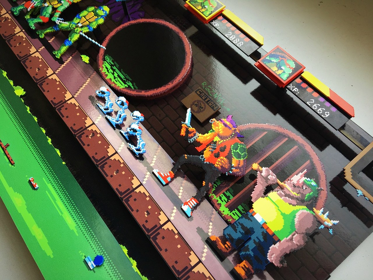 童年玩不起游戏系列之忍者神龟施莱德的复仇立体相框画