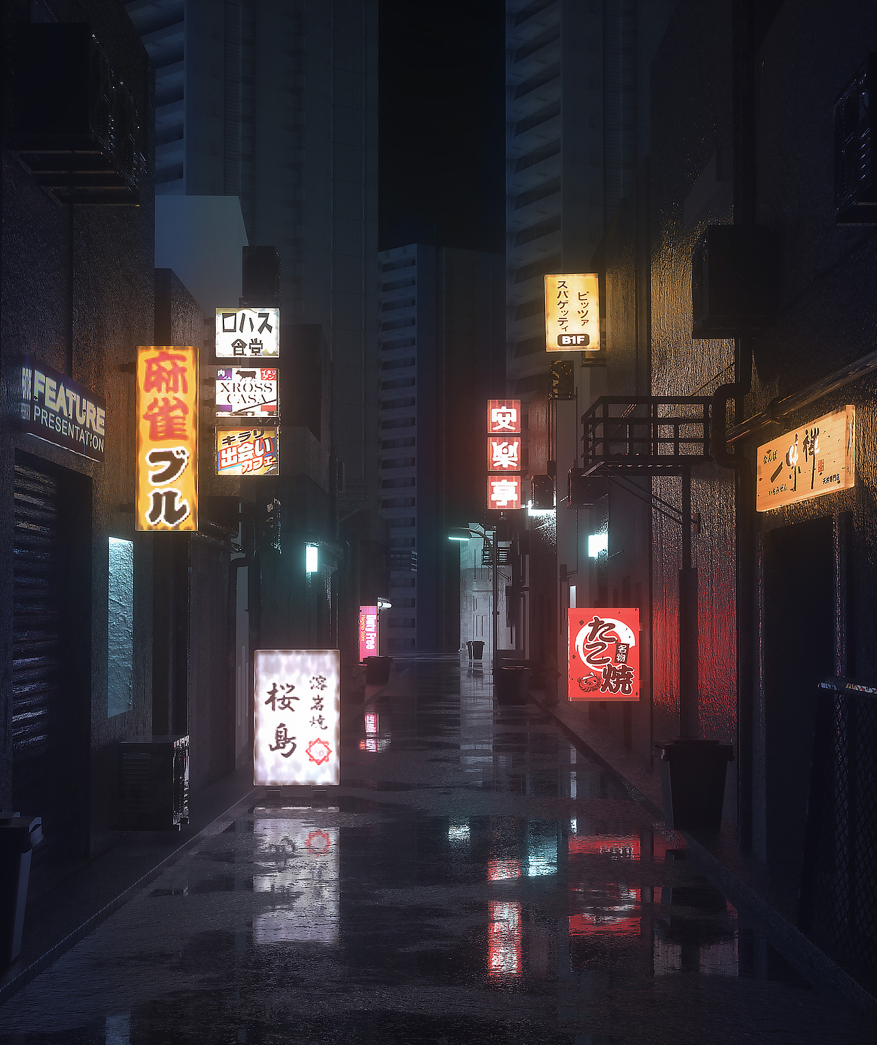 临摹——街道夜景