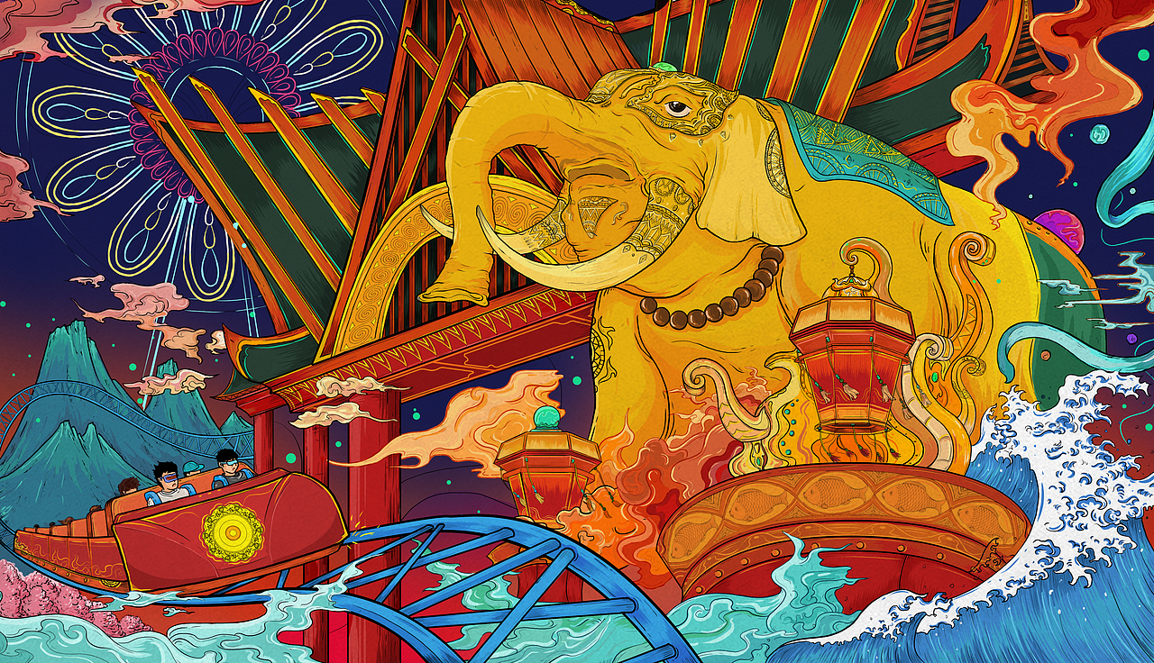 滇池系列（图ZMTEyODc3NDA4） - 商业插画 - 站酷设计师Leer_原创素材 - 站酷ZCOOL