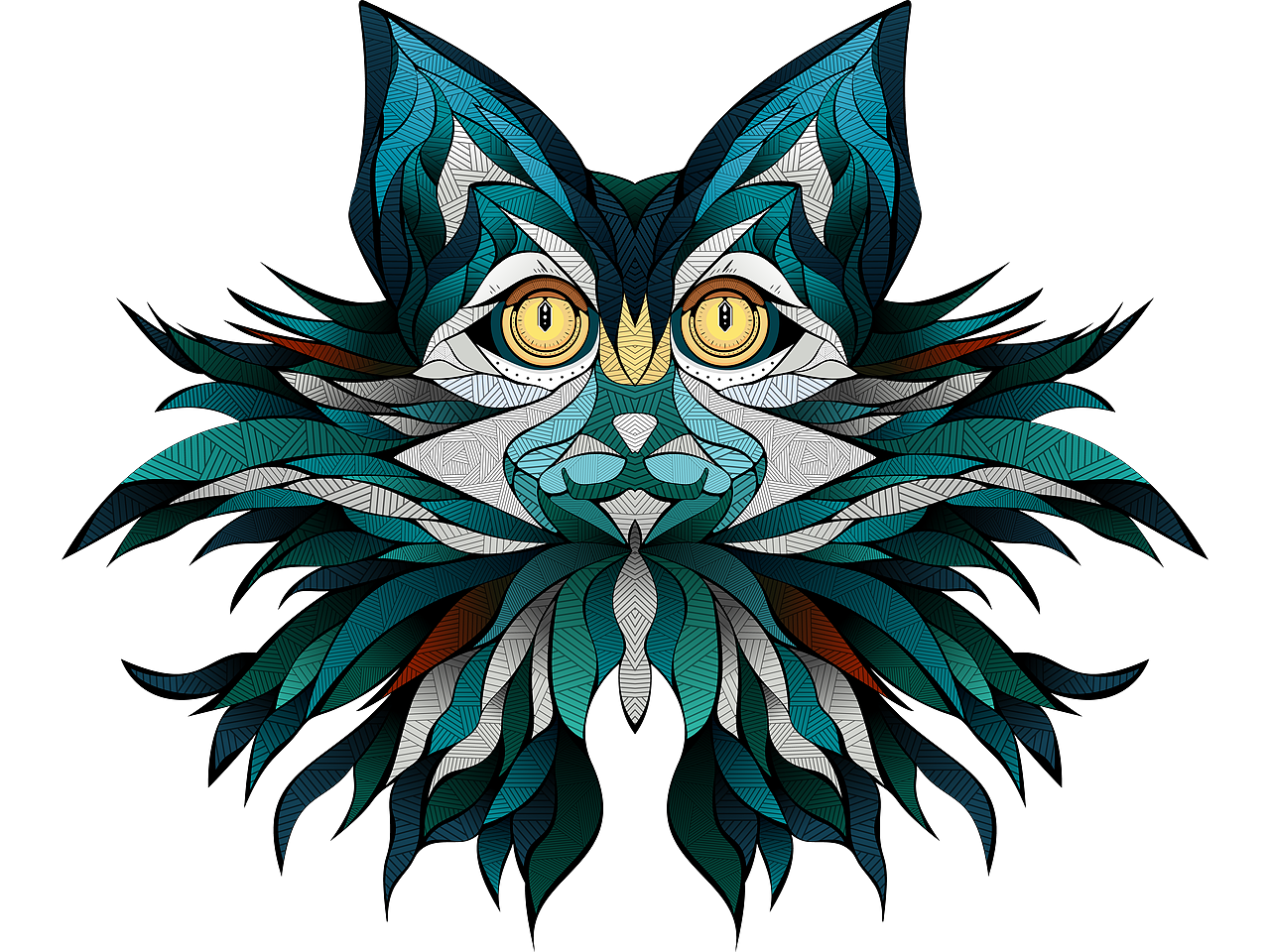 2018 缅因妖猫 原创插画