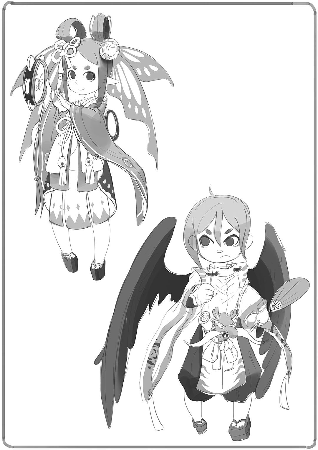 最近阴阳师的线稿同人摸鱼|动漫|单幅漫画|战神3 - 原创作品 - 站酷