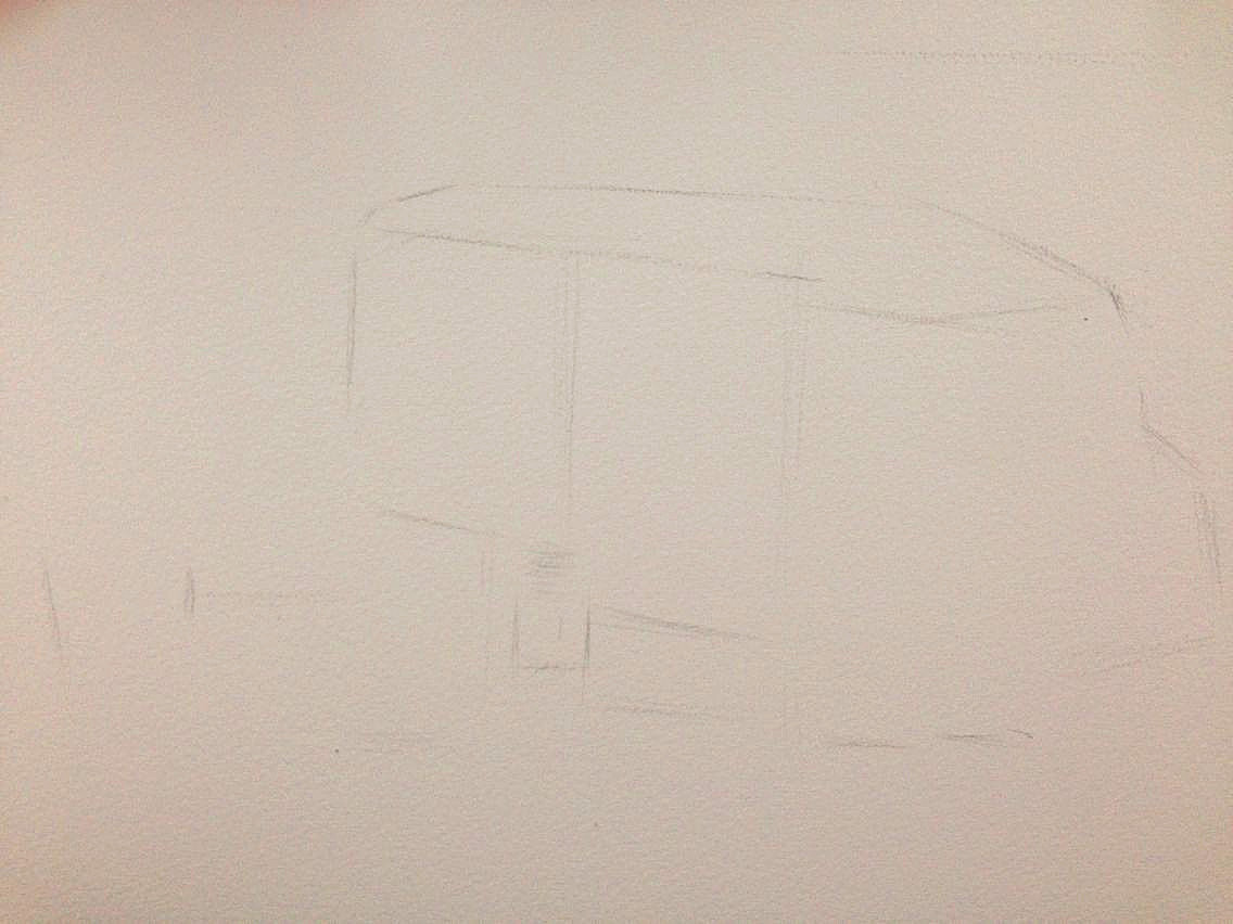 水彩四季风景示范教程—水彩小汽车（图ZMTk4ODg2NzY=） - 艺术插画 - 站酷设计师明天教室原创素材 - 站酷ZCOOL