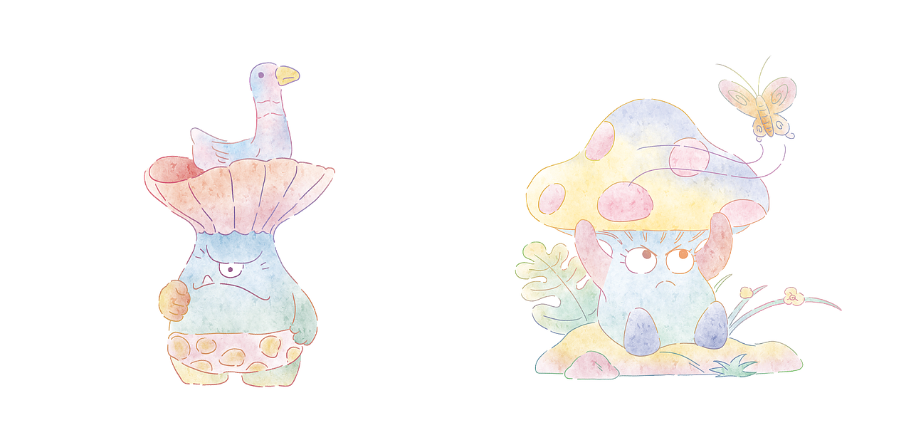 蘑菇精灵系列插画