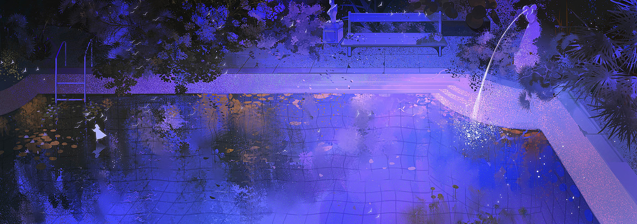 废旧的户外泳池（图ZMjYyMjAxMTUy） - 创作习作 - 站酷设计师千风每天都很开心原创素材 - 站酷ZCOOL