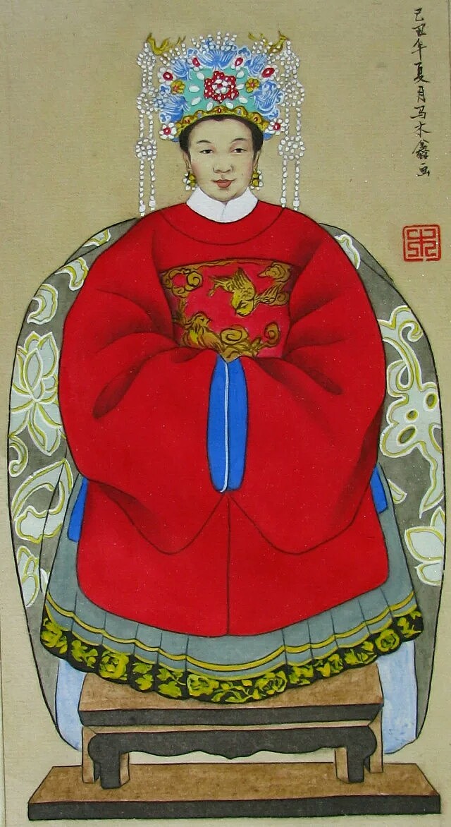 明式夫人画像尺寸18厘米高