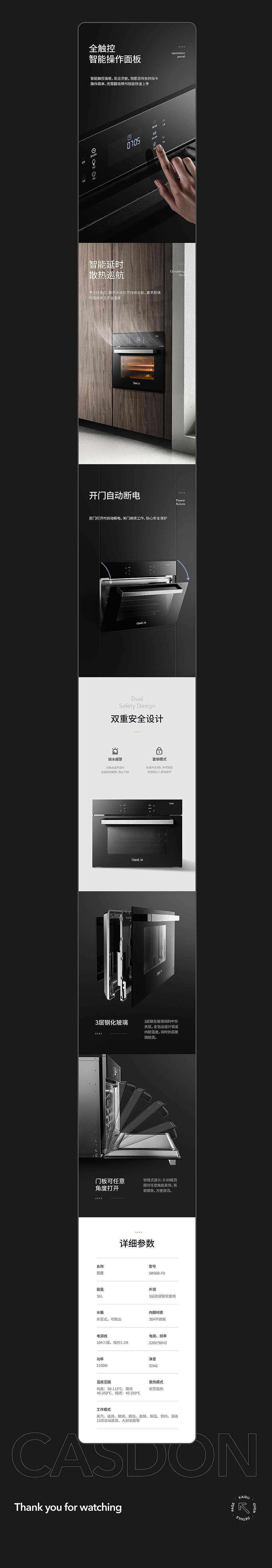 蒸烤箱详情页（图ZMjI0NzQzNjU2） - 电商 - 站酷设计师黑火创道BF原创素材 - 站酷ZCOOL
