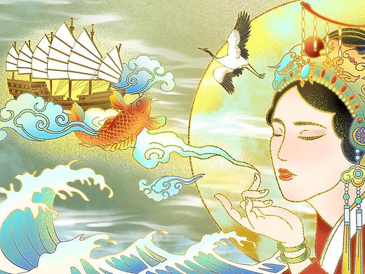 2020“两岸妈祖缘”文创设计大赛×《妈祖福佑》插画