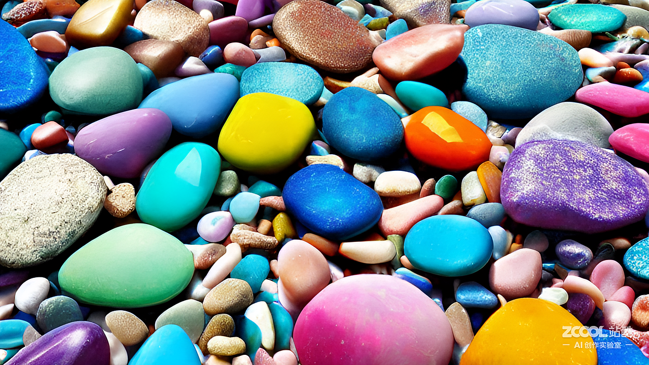 #AI创作实验室#【组图】五彩鹅卵石