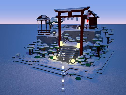 建模练习 MagicaVoxel制作雪景