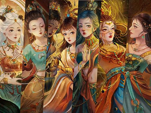 十二星座-古风拟人插画