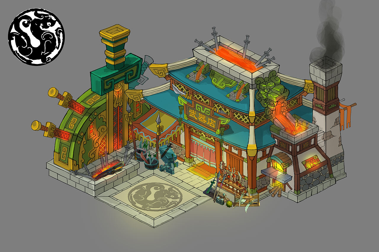 页游项目场景图（图ZOTU4NTI3NDQ=） - 游戏原画 - 站酷设计师白雀城人原创素材 - 站酷ZCOOL