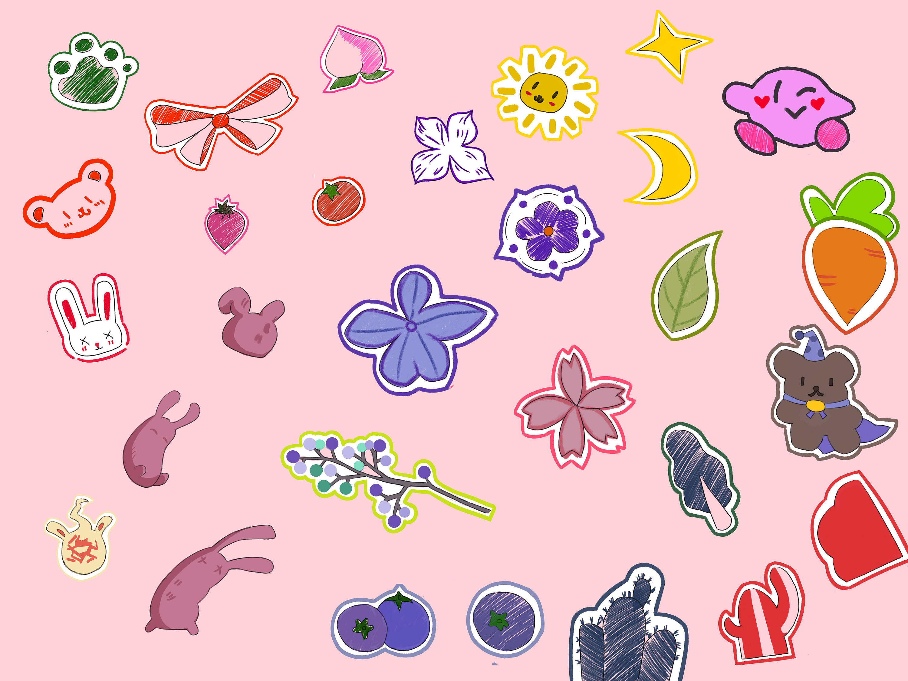 贴纸|插画|创作习作|桃桃汁儿 - 原创作品 - 站酷 (zcool)