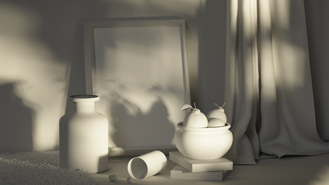 C4D光影场景练习（图ZMjg1NDYzMTgw） - 其他平面 - 站酷设计师洛琳0206原创素材 - 站酷ZCOOL