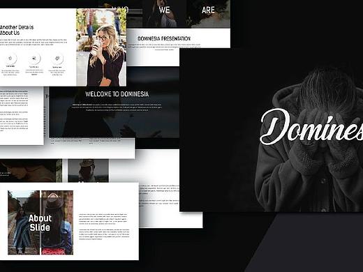  黑色欧美风时尚杂志画册Keynote模板