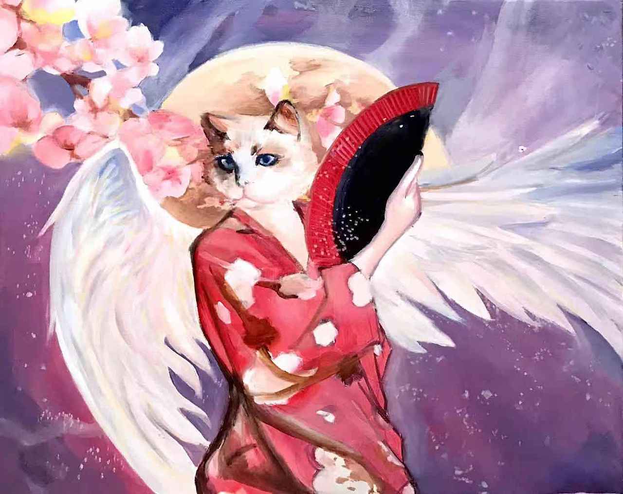 樱花树下的天使姬这是我梦中我家布偶猫的拟人～已参与 :今天的猫猫长