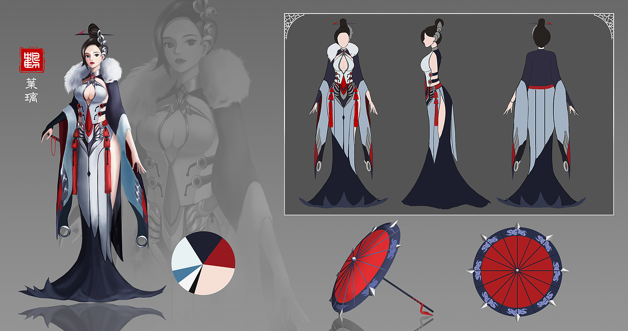 古风角色设定|插画|游戏原画|橘白_原创作品-站酷(zcool)