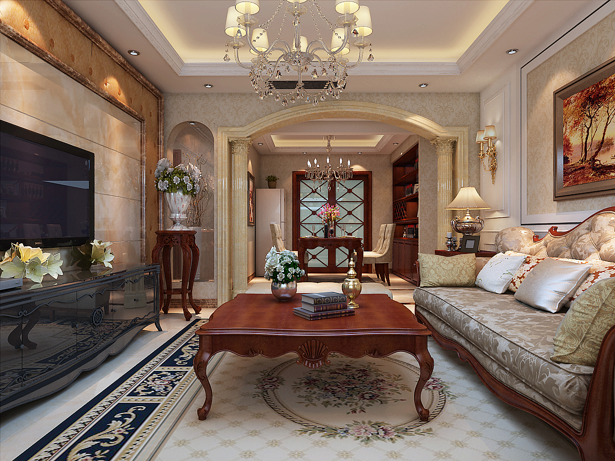 乐豪斯小胖瀚唐装修效果图设计赏析瀚唐138㎡欧式风格
