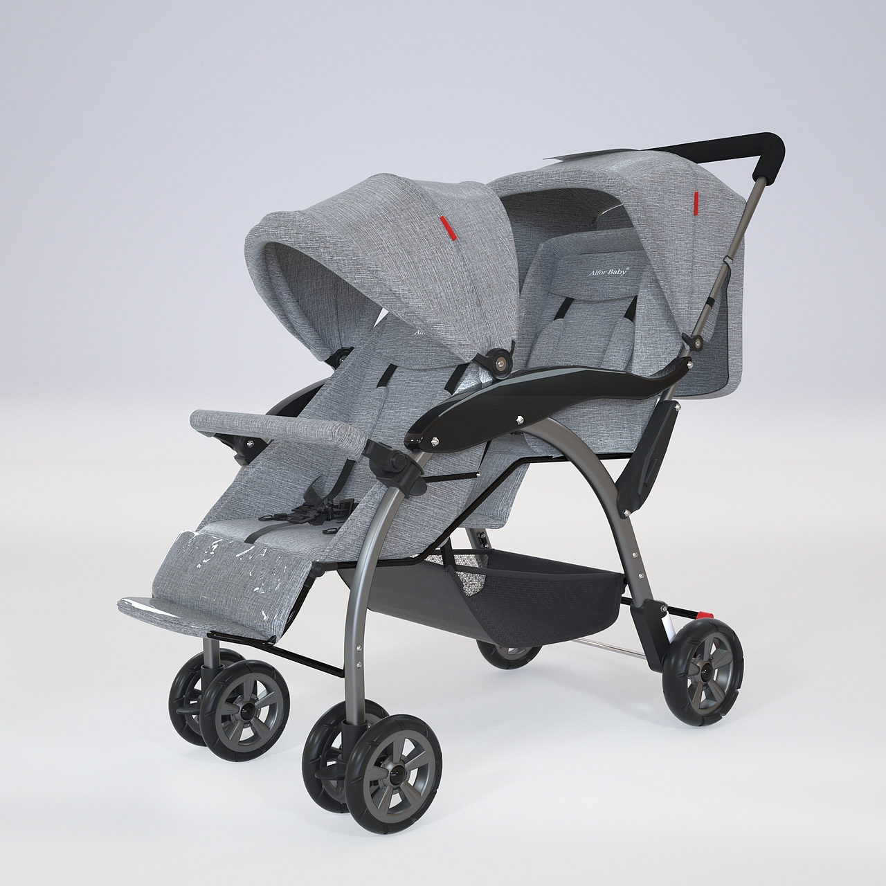 一款婴儿车的建模和渲染