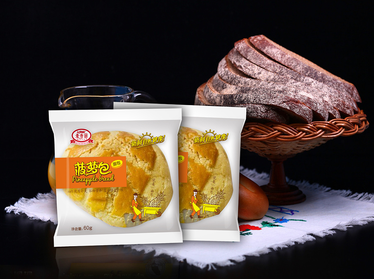 菠萝包|平面|包装|ganguochansheji - 原创作品 - 站酷 (zcool)