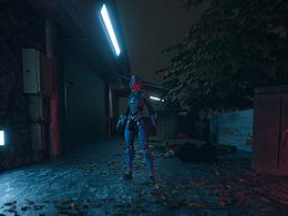 【紅藍(lán)】廢舊街區(qū)/機(jī)甲   賽博風(fēng)格練習(xí)