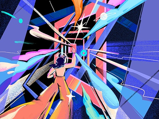 拼贴插画 for 赞意互动|平面|图案|恬恬jasmin - 原创作品 - 站酷