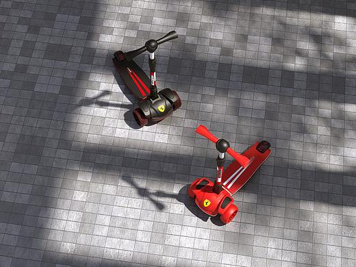 法拉利滑板车渲染