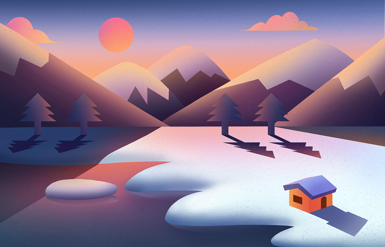 渐变噪点风插画|插画|商业插画|佛米 - 原创作品 - 站酷 (zcool)