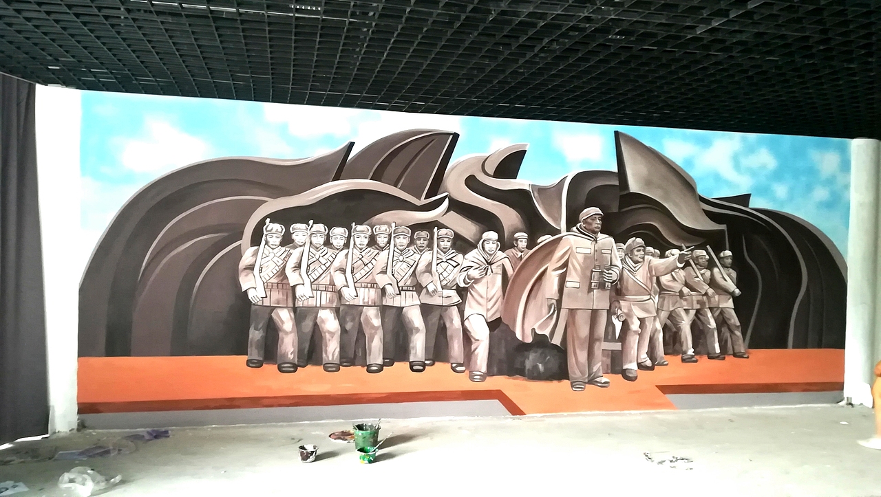 日照文化墙壁画，手绘墙，幼儿园彩绘，墙体彩绘，景观（图ZMjQ0MjQ2NTA0） - 商业插画 - 站酷设计师聚精绘神壁画原创素材 - 站酷ZCOOL