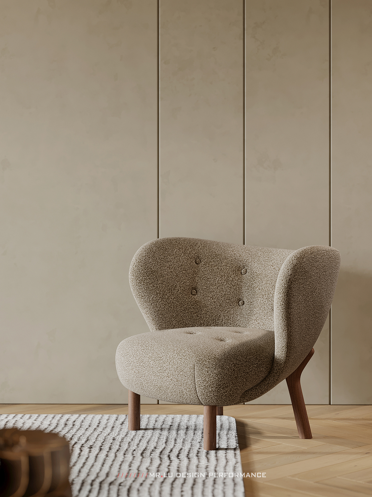 现代诧寂复古风格效果图