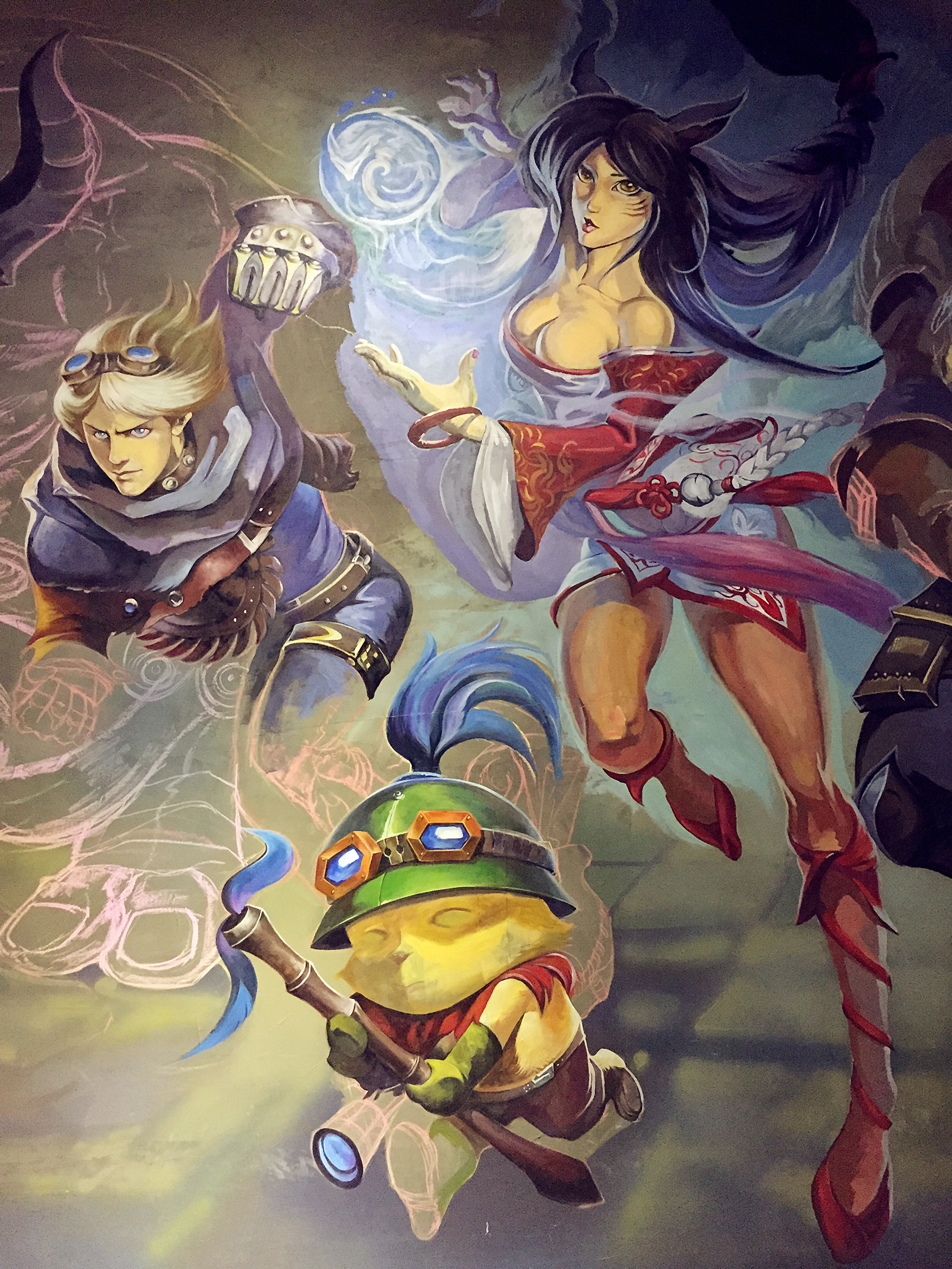 钢铁侠3d立体画lol英雄联盟手绘墙