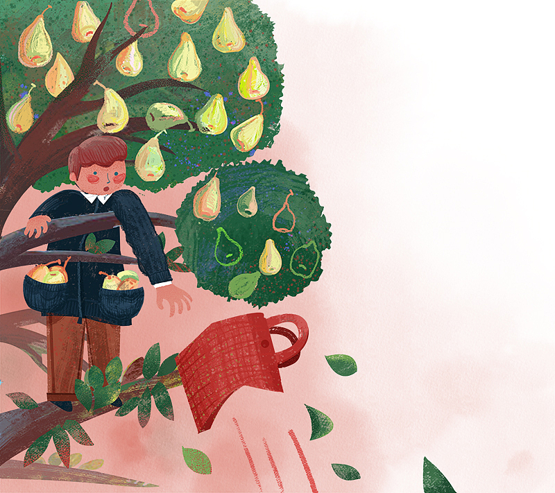 绘本-瞬间 未来的甜果(图ZODAxMzc4ODA=) - 商业插画 - 站酷设计师D雄_原创素材 - 站酷ZCOOL