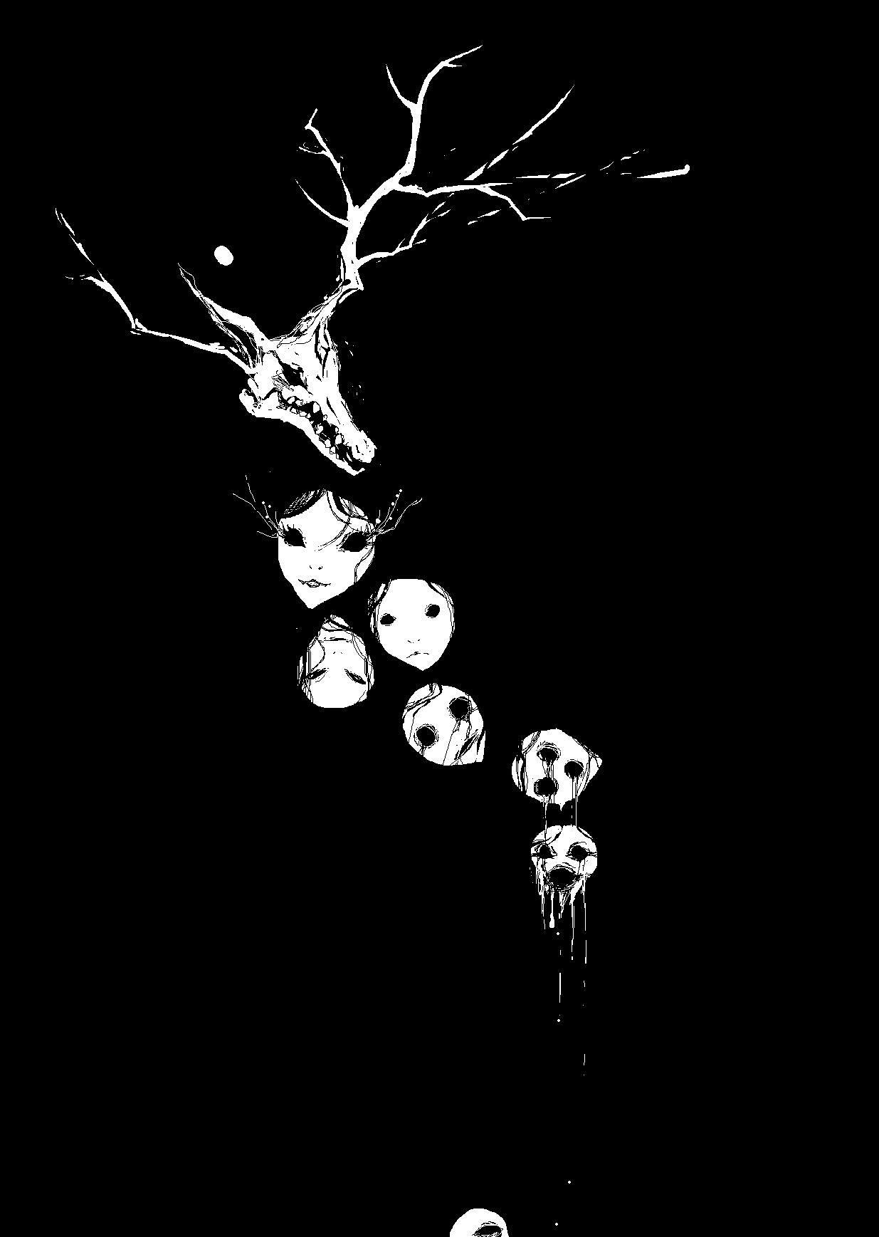 黑白像素画 猎奇系