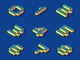 像素风立体数字