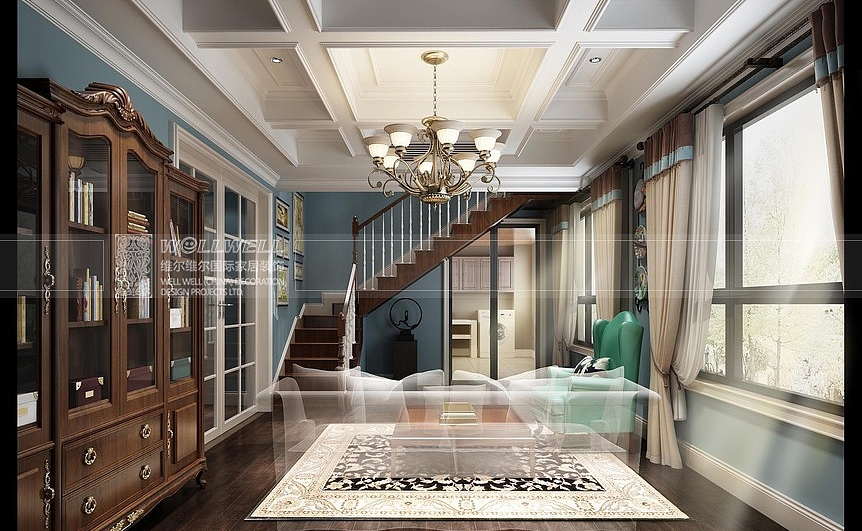 华润二十四城 面积 250m2 风格 美式