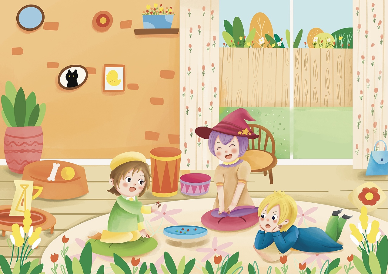 儿童插画 杂志内插