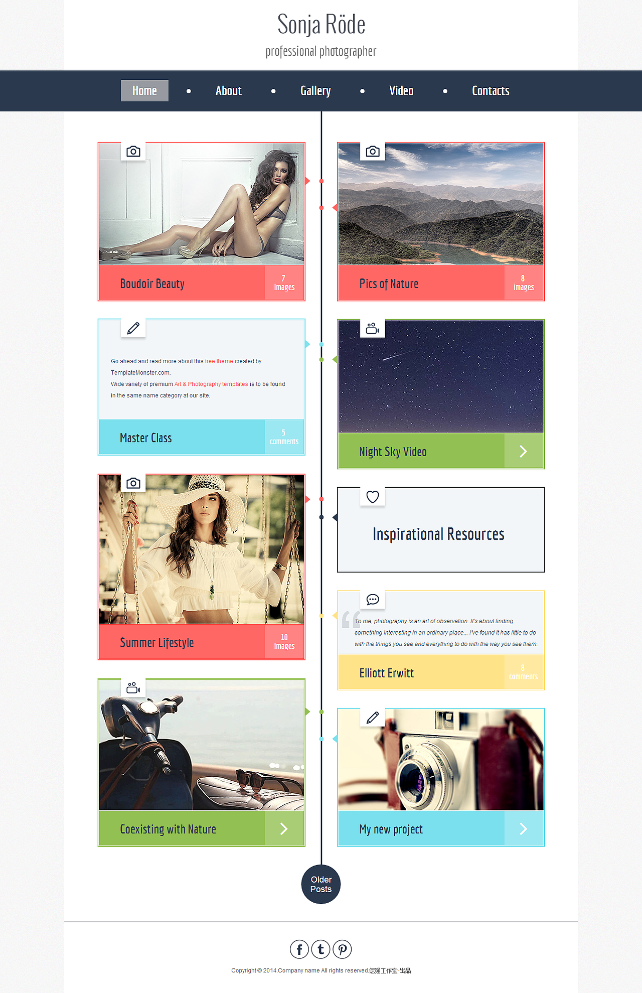 欧美风---a08浅色时间流布局网页Home（图ZMzUxNDQ5NzI=） - 企业官网 - 站酷设计师hez6原创素材 - 站酷ZCOOL