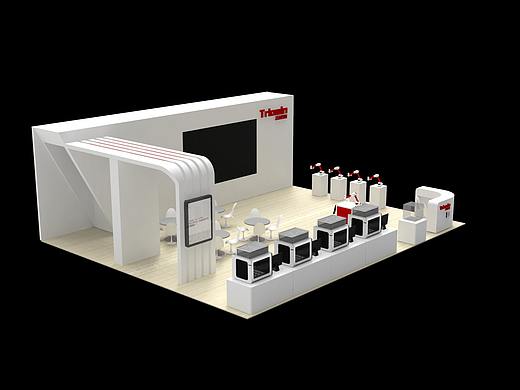 生物发酵展台渲染效果图