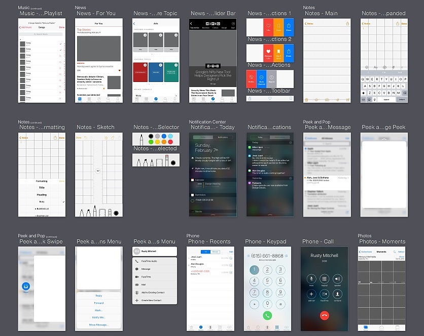 iOS 9.3 iPhone UI Kit(图ZNDUxMzQzMzY=) - APP界面 - 站酷设计师暖橙原创素材 - 站酷ZCOOL