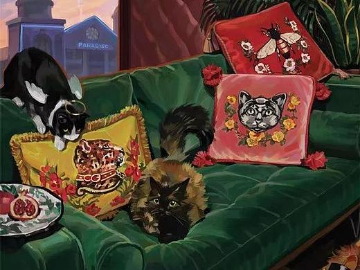 沙发上的猫（个人主页-ZMzQ5MjAzNDg=） - 商业插画 - 站酷设计师张梓染Ashley原创素材 - 站酷ZCOOL