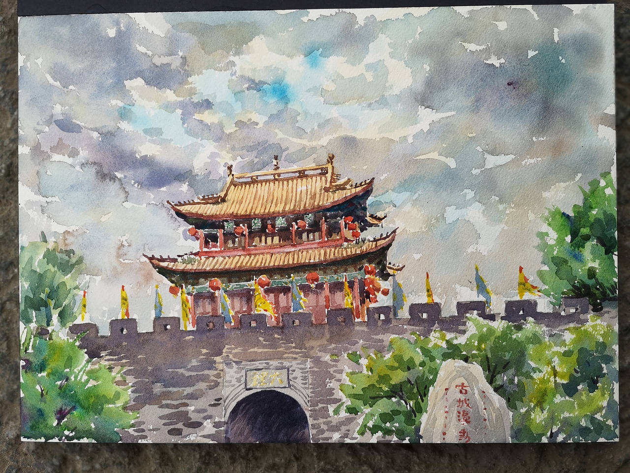 云南水彩写生|纯艺术|绘画|翼来艺网_原创作品-站酷zcool