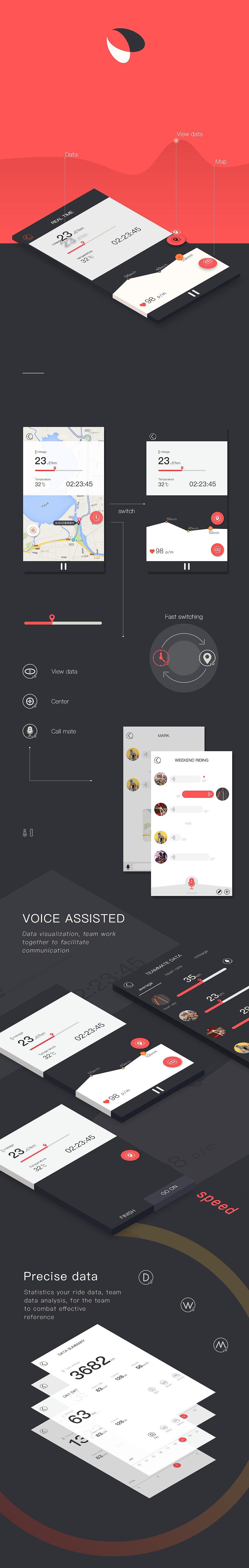 原创【必达】 － 骑行 数据类App（图ZNTkzODI2Mjg=） - APP界面 - 站酷设计师徐又有原创素材 - 站酷ZCOOL