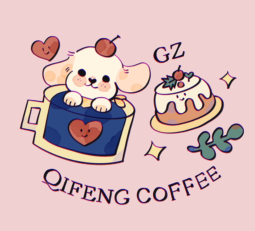 商业插画 |咖啡店ip形象系列插画设计①