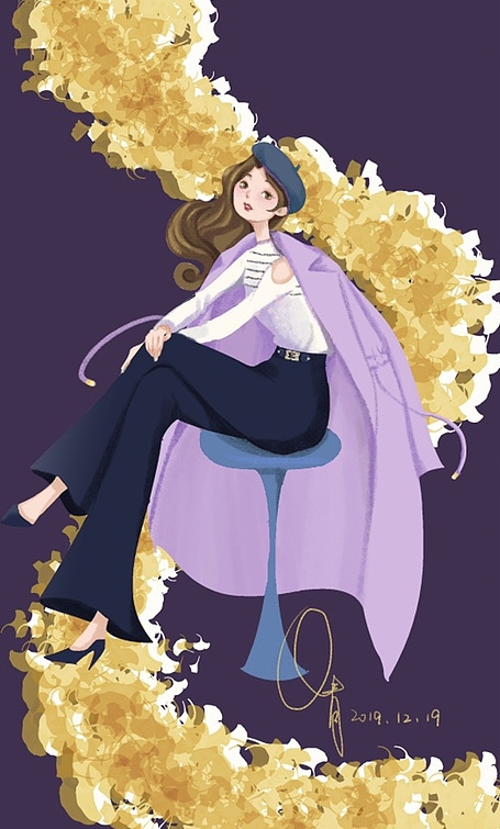 丁香紫色大衣（图ZMTkwNzc0NDg0） - 休闲/流行服饰 - 站酷设计师麦町麦町原创素材 - 站酷ZCOOL