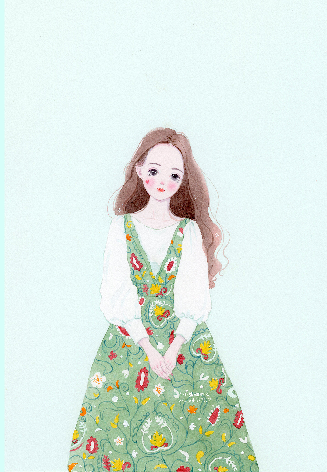 小熊猫胖哒水彩手绘人物水彩少女插画水彩韩系人物插画（图ZMTA0MzU3NTAw） - 创作习作 - 站酷设计师熊猫胖哒原创素材 - 站酷ZCOOL