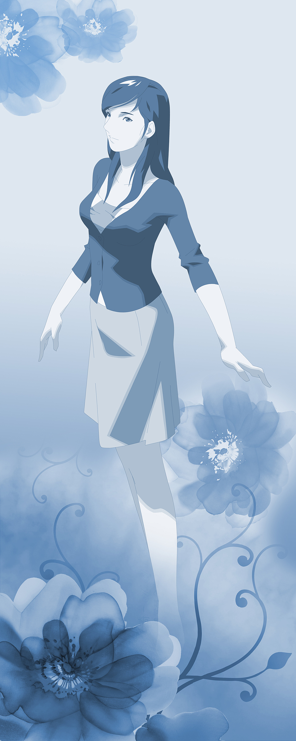 角色flash绘制,背景是站酷找的素材呢