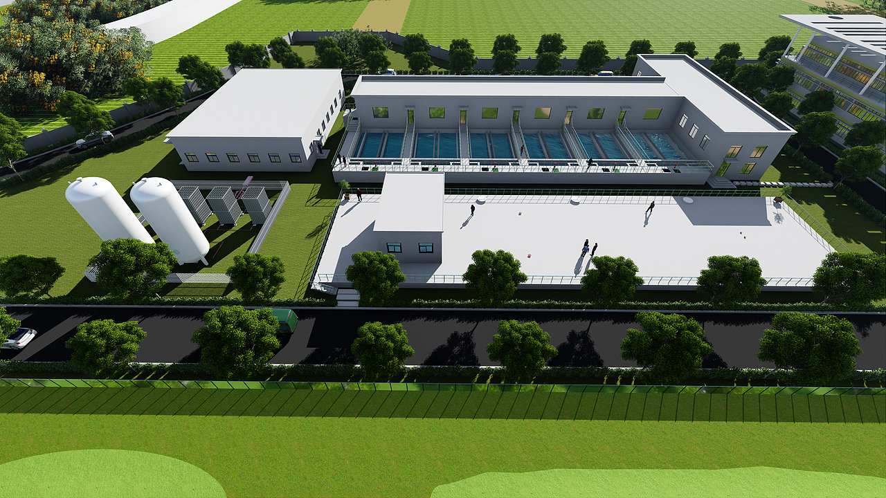 净水厂效果图（图ZMTc2NjMzMzk2） - 建筑/空间 - 站酷设计师洋洋张原创素材 - 站酷ZCOOL