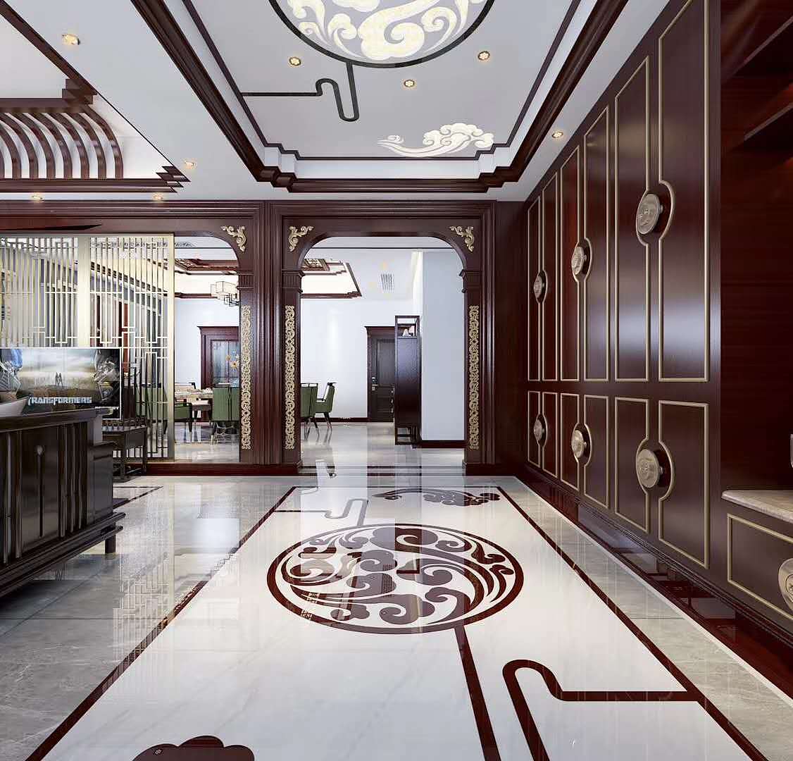 新中式客厅餐厅 书房娱乐室（图ZMjAzODgxMDA0） - 家装设计 - 站酷设计师1992效果图汉堡原创素材 - 站酷ZCOOL