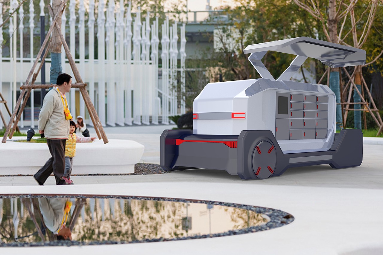 #2020青春答卷#无人配送物流车设计